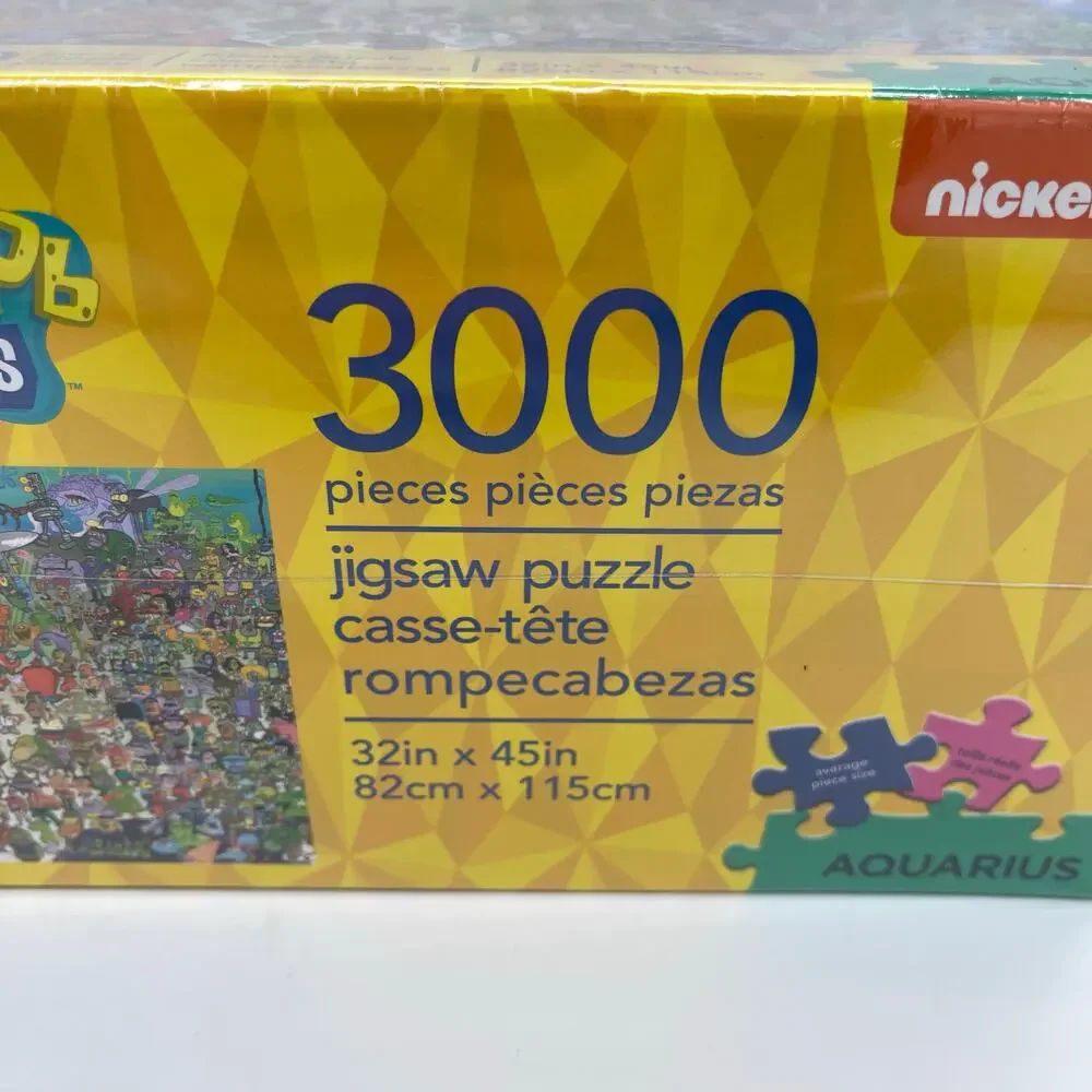 Aquarius Nickelodeon Sponge Bob Square Pants 3000 Piece Jigsaw Puzzle 32x45